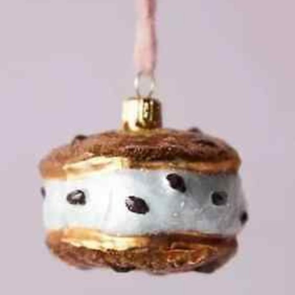Anthropologie Other - Ice Cream Sandwich Christmas Chipwich Glass Ornament